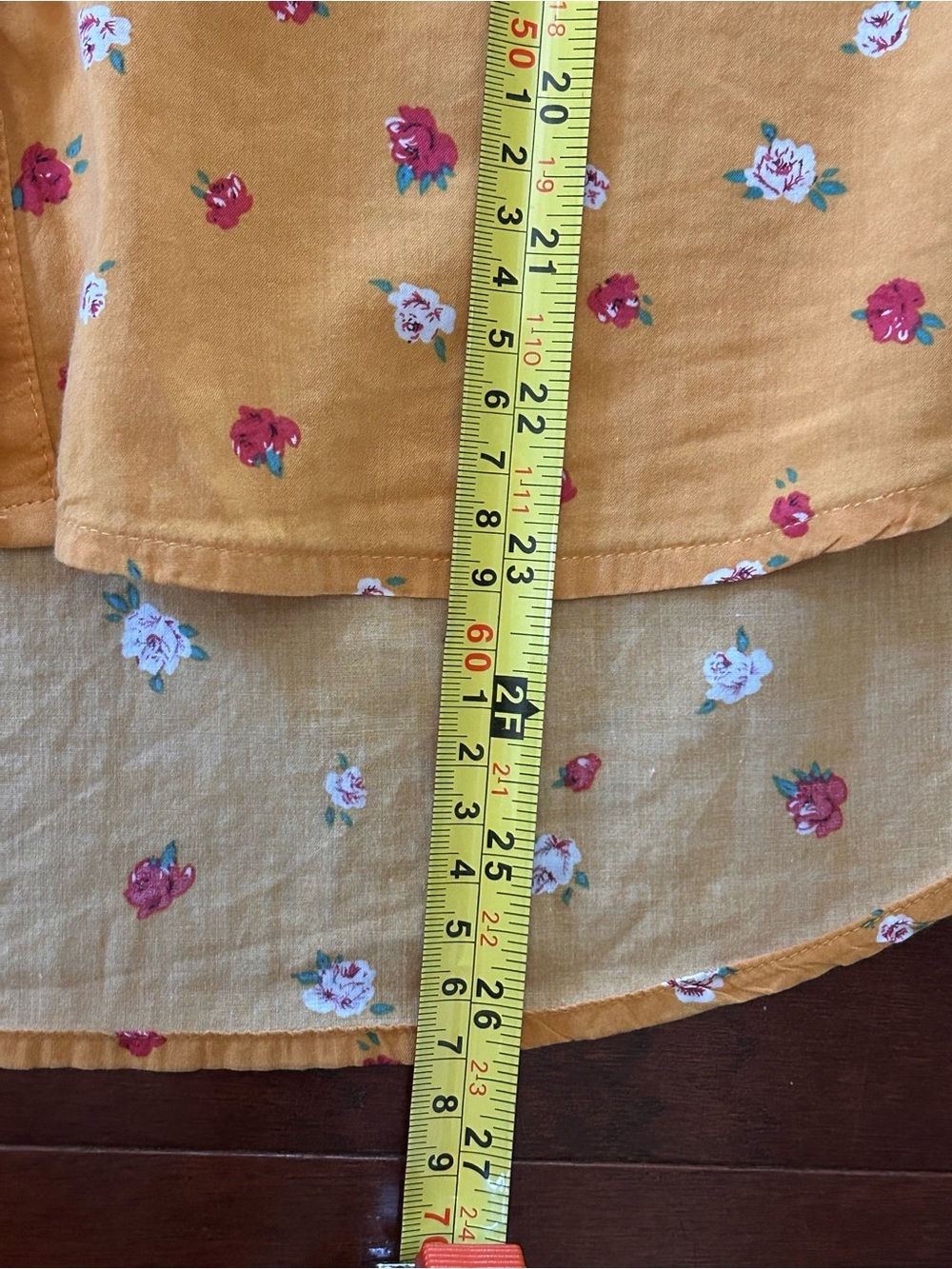 Anthropologie Maeve Phyllis Button Down Shirt Floral Mustard Yellow size 8 - Picture 9 of 11
